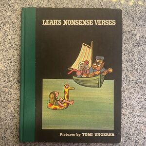 Vintage 1967 Lear's Nonsense Verses Hardback Book  Illustrations by Tomi Ungerer